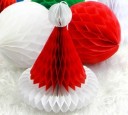 Adorno de papel gorro de Papá Noel 3 uds. 2