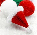 Adorno de papel gorro de Papá Noel 3 uds. 3