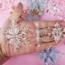 Adorno navideño de copo de nieve, 10 unidades 4