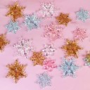 Adorno navideño de copo de nieve, 10 unidades 6