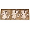 Adornos navideños de madera 12 piezas C591 21