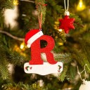 Adornos para árbol de Navidad con letras Letras acrílicas para árbol de Navidad Adornos navideños Letras colgantes para el árbol Letras colgantes rojas 10 cm 18