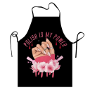 Adult Apron 50x75 cm Sleeveless Neck Tie Nail Design Cosmetics Nail Polish Painting Kitchen Cooking Creative 2