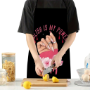 Adult Apron 50x75 cm Sleeveless Neck Tie Nail Design Cosmetics Nail Polish Painting Kitchen Cooking Creative 4