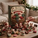 Adventní kalendář 24 vánočních ozdob Ozdoby s motivem pletení Santa i zvířátka s klubíčky Dárek pro milovníky pletení a háčkování 6