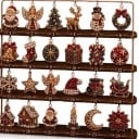Adventní kalendář Diamantové malování 24 vánočních ozdob S poutky na zavěšení Ozdoby na vánoční stromeček DIY sada pro děti i dospělé 4