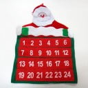 Adventní kalendář látkový k zavěšení s 24 číslovanými kapsičkami na sladkosti a drobné dárky Motiv Santa Clause Rozměr 30 x 40 cm 2