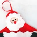 Adventní kalendář látkový k zavěšení s 24 číslovanými kapsičkami na sladkosti a drobné dárky Motiv Santa Clause Rozměr 30 x 40 cm 6