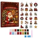Adventní kalendář s vánočními postavičkami 24 ks Ozdoby na stromeček se závěsnými poutky Vánoční dekorace a dárek pro děti i dospělé 1