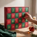 Adventní kalendář Stavebnice květin Sedmikrásky 24 ks Skládací plastové květiny Kytice na sestavení Červená a zelená Vánoční dárek 2