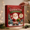Adventný kalendár 24 vianočných postavičiek Figúrky s usmievavými tvárami Santa Claus a snehuliak Vianočná dekorácia Darček pre deti aj dospelých 5