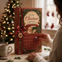 Adventný kalendár 24 vianočných postavičiek Figúrky Santa Clausa vo vintage štýle Santa s darčekmi aj na sane Vianočná dekorácia a darček 5