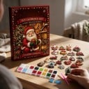 Adventný kalendár s vianočnými postavičkami 24 ks Ozdoby na stromček so závesnými pútkami Vianočná dekorácia a darček pre deti aj dospelých 3