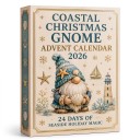 Adventskalender 2026 24 kerstfiguren Elfjes met maritieme motieven Schelp, anker en vuurtoren Maritiële kerstdecoratie Cadeau voor kinderen 3