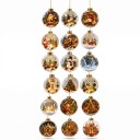 Adventskalender 24 julesk ornaments Med ophængsløkker Runde kugler med julemotiver Julepynt til træet Gave til børn og voksne 6