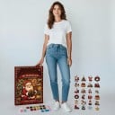 Adventskalender med julfigurer 24 st Julgransprydnader med hängande öglor Juldekoration och present för barn och vuxna 4