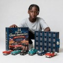 Adventtikalenteri autoilla 24 klassista amerikkalaista autoa Die-cast mallit Laatikko numeroiduilla laatikoilla Keräilijöille ja vanhojen autojen 6