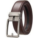 Ægte læderbælte til mænd 3,5 cm Elegant læderbuksebælte med metalspænde i zinklegering Stilfuldt herretilbehør Klassisk design 2