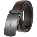 Ægte læderbælte til mænd, 3,5 cm. Klassisk læderbuksebælte med metalspænde i zinklegering. Elegant tilbehør til mænd. Formel stil. 2