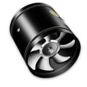 Αεραγωγός απορροφητικός ανεμιστήρας 100x73 mm Μεταλλικός 20 W 2800 στροφές/λεπτό 140 m³/h Μαύρος αθόρυβος σωλήνας ανεμιστήρας Μπάνιο WC Αεριστική συσκευή 2