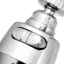 Aérateur de robinet universel avec 2 modes, rotation à 360° et tube d'extension, acier inoxydable, filtre anti-éclaboussures pour cuisine et salle 4