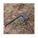 Aeratore e diserbante 2 in 1 con 11 denti 38 cm acciaio inossidabile nero arancione attrezzo da giardino manuale per aiuole e vasi 3