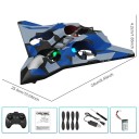 Aereo RC in schiuma resistente 25,5 cm x 24 cm x 4,2 cm con telecomando, luci e batteria da 3,7 V per volo acrobatico 2