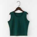 Ærmeløs crop top til kvinder 8