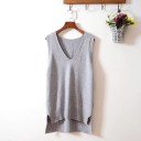 Ærmeløs strikket sweater til kvinder G394 4