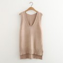 Ærmeløs strikket sweater til kvinder G394 7