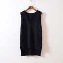 Ærmeløs strikket sweater til kvinder G394 1