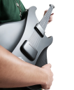 AeroBand guitarra eléctrica e acústica com microfone e estojo Cordas de silicone Jogo sem dor Ferramenta de aprendizagem Design neutro 7