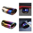 Afdichtstuk uitlaat 13,3 cm Gebogen Inlaat 6,3 cm Uitlaat 8,2 cm Universele roestvrijstalen metalen behuizing voor auto's met dubbele 1