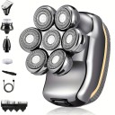 Afeitadora eléctrica para hombre en un conjunto Afeitadora inalámbrica con accesorios Recortadora de barba resistente al agua con pantalla LED 1