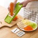 Affettatrice per verdure con 3 lame in acciaio inossidabile affettatrice manuale verde per frutta, insalate e preparazione dei pasti 4