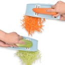 Affettatrice per verdure e frutta 5 in 1 grattugia manuale multifunzionale blu per affettare, grattugiare e preparare alimenti 3