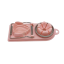 Affettaverdure multifunzionale in acciaio inossidabile e plastica 20 x 9 cm Affettatore a fette e a spicchi Utensile da cucina per uova 4