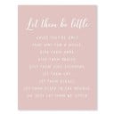 Affiche décorative 21 x 30 cm Image rose avec le texte Laissez-les être petits Citation inspirante Toile en polyester Sans cadre Pour la chambre 1
