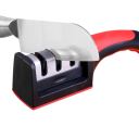 Affilatore manuale a 3 segmenti per coltelli da cucina Base antiscivolo Affilatura in acciaio inossidabile Affilatura sicura e rapida Affilatore domestico per lame 2