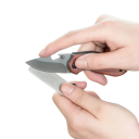 Affilatore portatile in diamante per coltelli a forma di mini portachiavi Strumento in acciaio per campeggio Affilatore da esterno per escursionismo e sopravvivenza 2