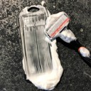 Afiador manual de lâminas de barbear para prolongar a vida útil, limpador de lâminas em silicone, ferramenta de borracha, preto e azul 3