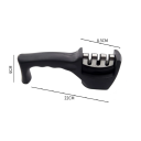 Afilador de cuchillos de cocina manual de 3 segmentos Afilado de acero inoxidable Base antideslizante Afilado rápido y seguro Afilador de cuchillas para el hogar 3