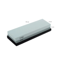 Afilador de cuchillos de doble cara de corindón blanco de grano 400/1000 con base antideslizante, piedra de afilar para herramientas de cocina y tallado de madera. 3