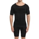Afslankend compressie T-shirt voor heren, naadloos body shaping T-shirt, elastisch sport T-shirt, houdingsondersteunend fitness T-shirt 1