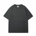Afslappet kortærmet T-shirt Oversized snit Enkelt design Blødt bomuldsmateriale Behagelig T-shirt til hverdagsbrug 8
