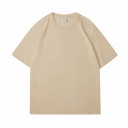 Afslappet kortærmet T-shirt Oversized snit Enkelt design Blødt bomuldsmateriale Behagelig T-shirt til hverdagsbrug 13