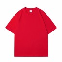 Afslappet kortærmet T-shirt Oversized snit Enkelt design Blødt bomuldsmateriale Behagelig T-shirt til hverdagsbrug 5