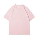 Afslappet kortærmet T-shirt Oversized snit Enkelt design Blødt bomuldsmateriale Behagelig T-shirt til hverdagsbrug 7