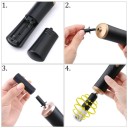 Agitateur électrique pour colles et vernis 13 x 4 x 4,8 cm Agitateur professionnel pour flacons avec 6 embouts et 2 connecteurs pour vernis 6