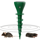 Ahuyentador solar de topos con piquetas vibratorias IP65 Repelente ultrasónico contra serpientes y topillos Espantapájaros de jardín con 3 modos Alcance 450 m² 4